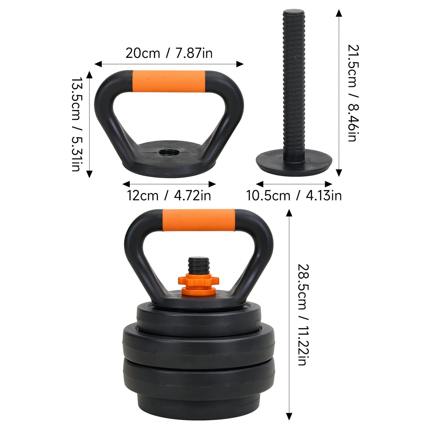 Adjustable 4-in-1/-in-1 Dumbbell/Barbell Set