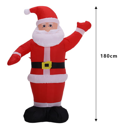 Inflatable Santa Claus Christmas Yard Decoration with LED