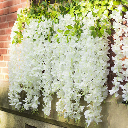 12pcs Artificial Purple Wisteria Hanging Vines