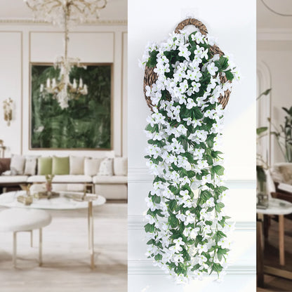 Decorative Wall Hanging Artificial Violet Vine Plant