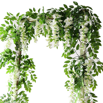 2pcs Lifelike Hanging Wisteria Flowers Garland