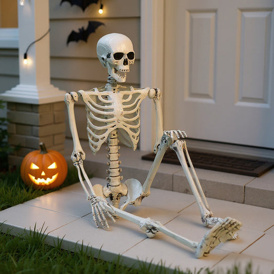 Halloween Realistic Full Body Skeleton Prop Decoration Posable Joints