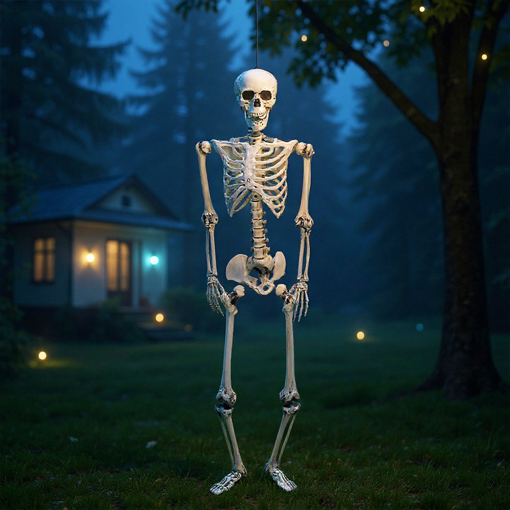 Halloween Realistic Full Body Skeleton Prop Decoration Posable Joints