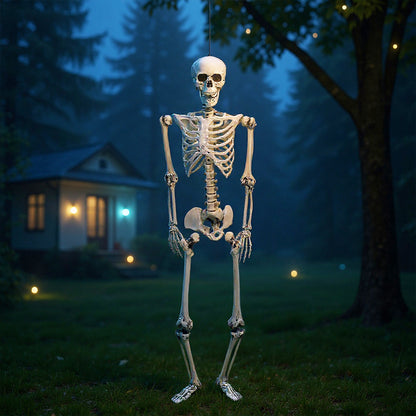 Halloween Realistic Full Body Skeleton Prop Decoration Posable Joints