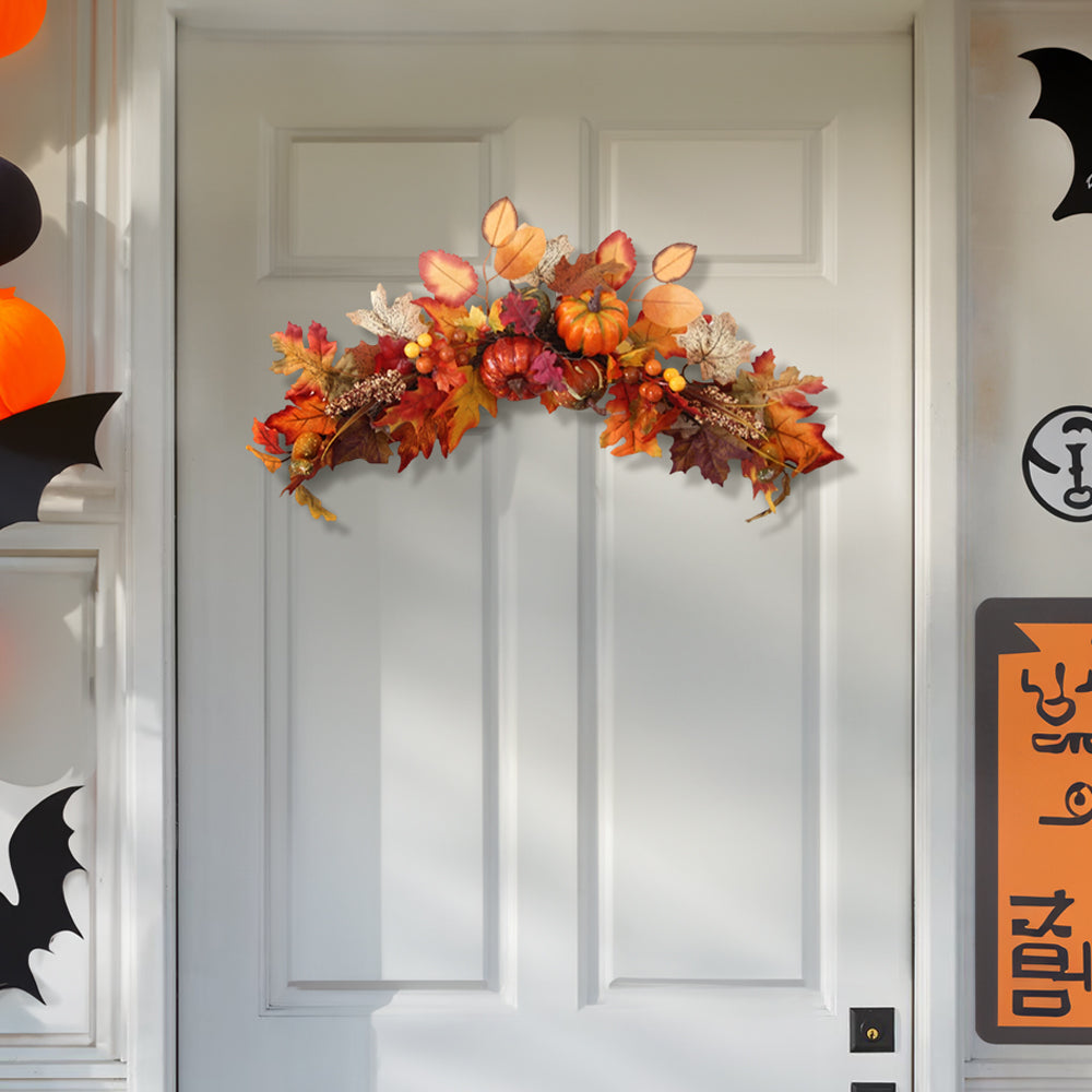 Halloween Artificial Autumn Maple Leaves Swag