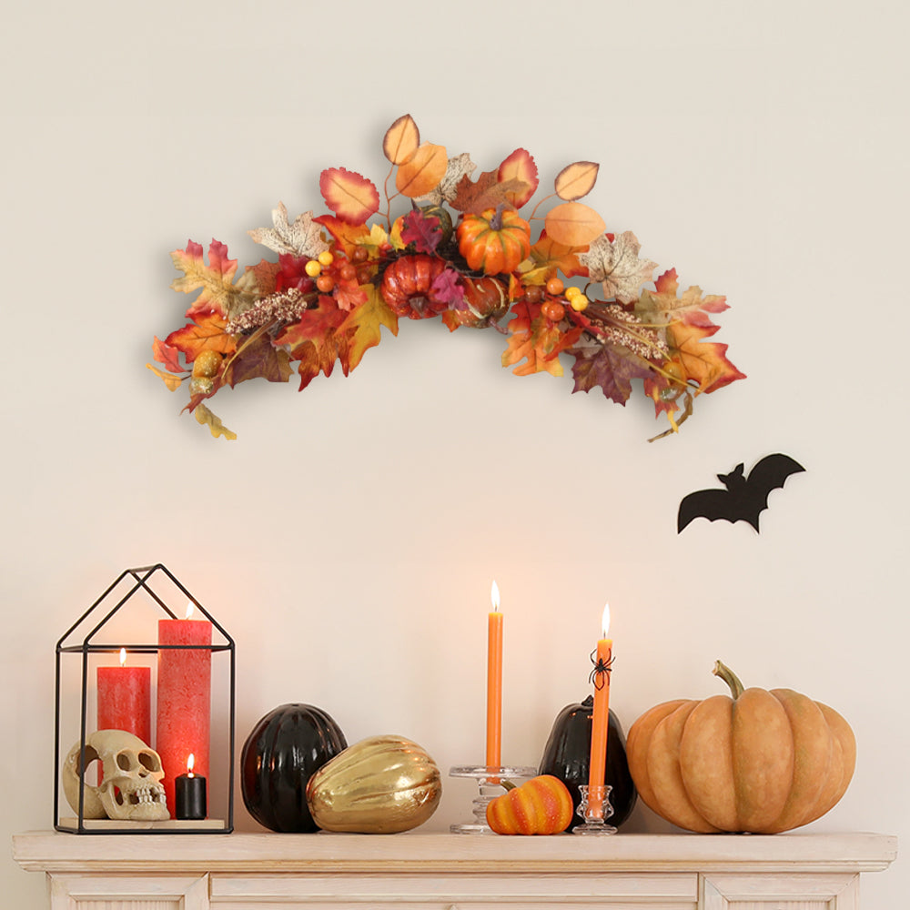 Halloween Artificial Autumn Maple Leaves Swag