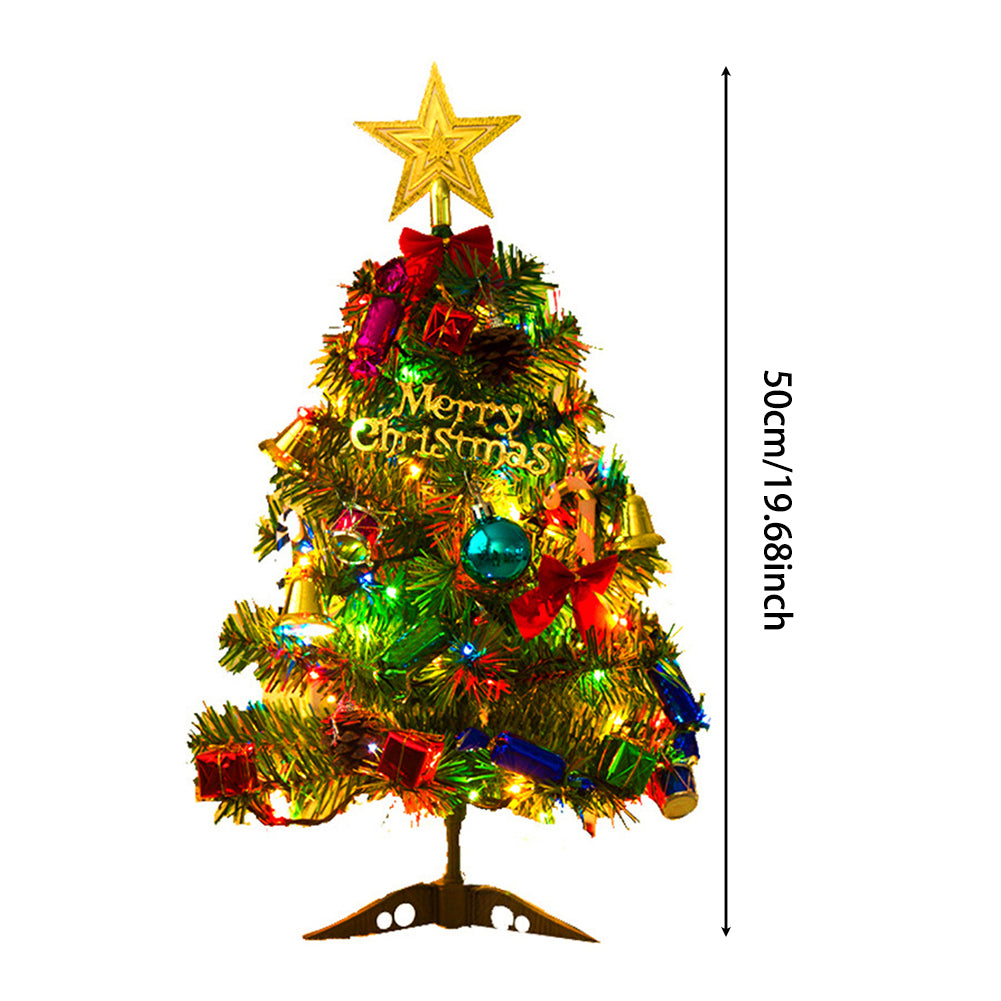 Artificial Mini Tabletop Christmas Tree with LED Lights