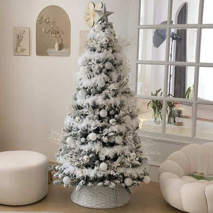 2M White Feather Boa for Party, Wedding, Christmas Tree Decoration