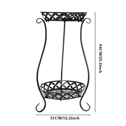 2 Tier Tall Vintage Metal Plant Stand