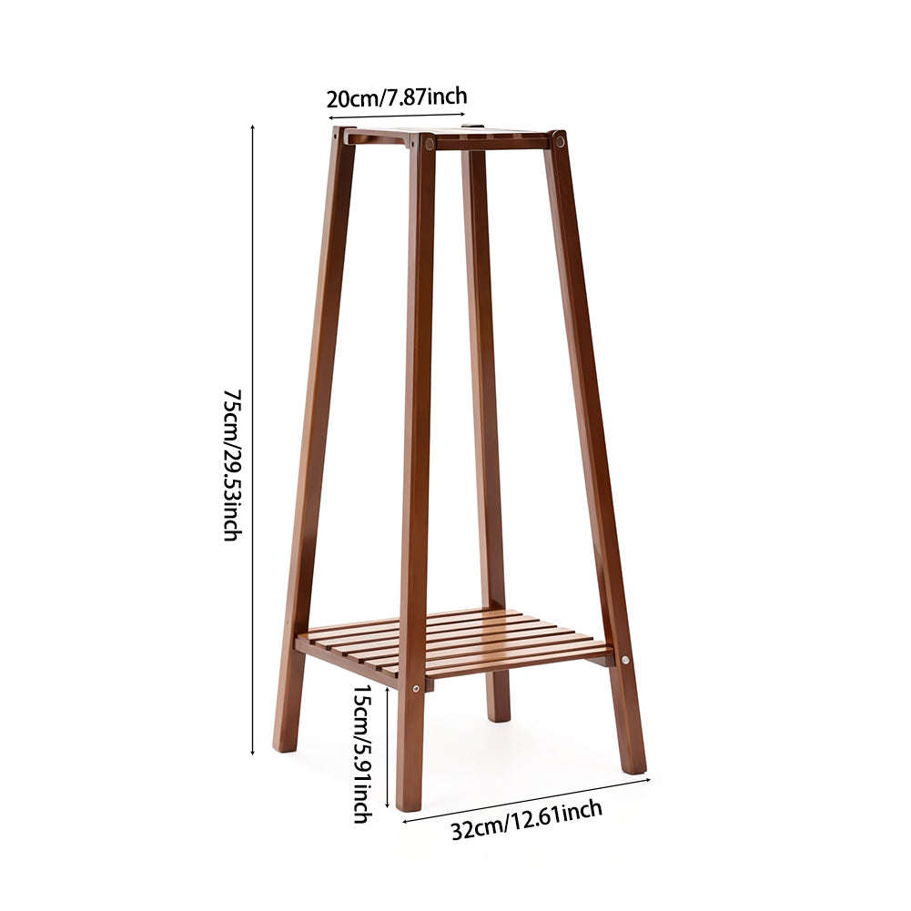 Vintage Tiered Indoor Plant Stand Solid Wood Display Shelf