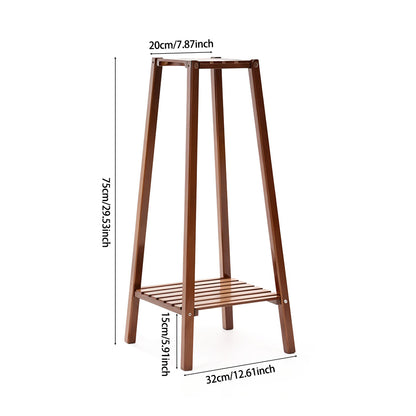 Vintage Tiered Indoor Plant Stand Solid Wood Display Shelf
