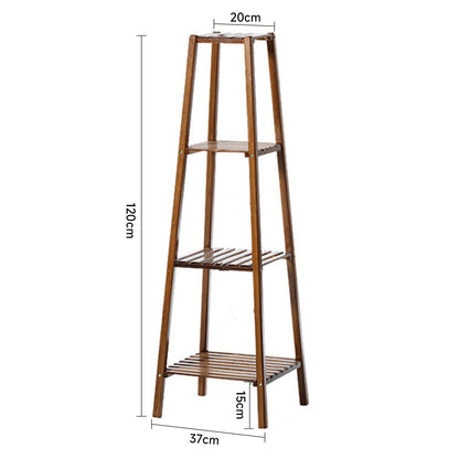 Vintage Tiered Indoor Plant Stand Solid Wood Display Shelf