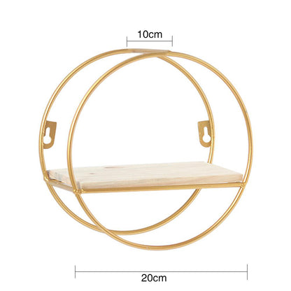 Gold Wall Hanging Storage and Display Decorative Shelf