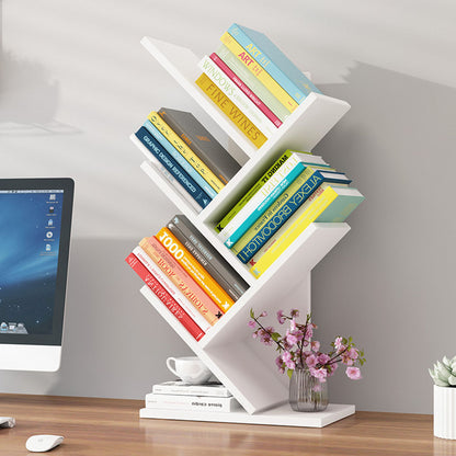 Rustic Standing Tree Bookshelf Wood Display Rack