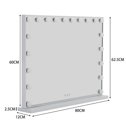 Hollywood Style Lighted Rectangular Makeup Mirror