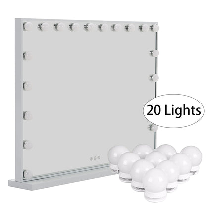 Hollywood Style Lighted Rectangular Makeup Mirror