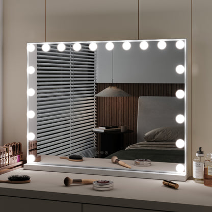 Hollywood Style Lighted Rectangular Makeup Mirror