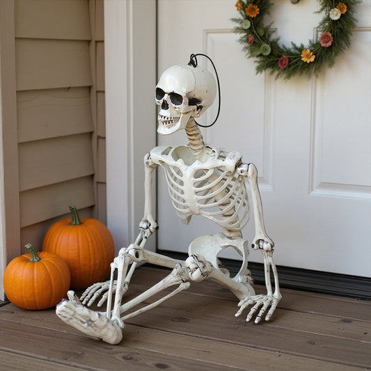 Halloween Realistic Full Body Skeleton Prop Decoration Posable Joints
