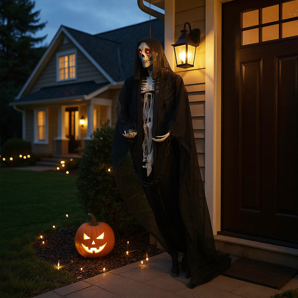 Motion Activated Hanging Skeleton Ghost for Halloween