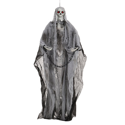 Halloween Hanging Skeleton Ghost with Motion Sensor