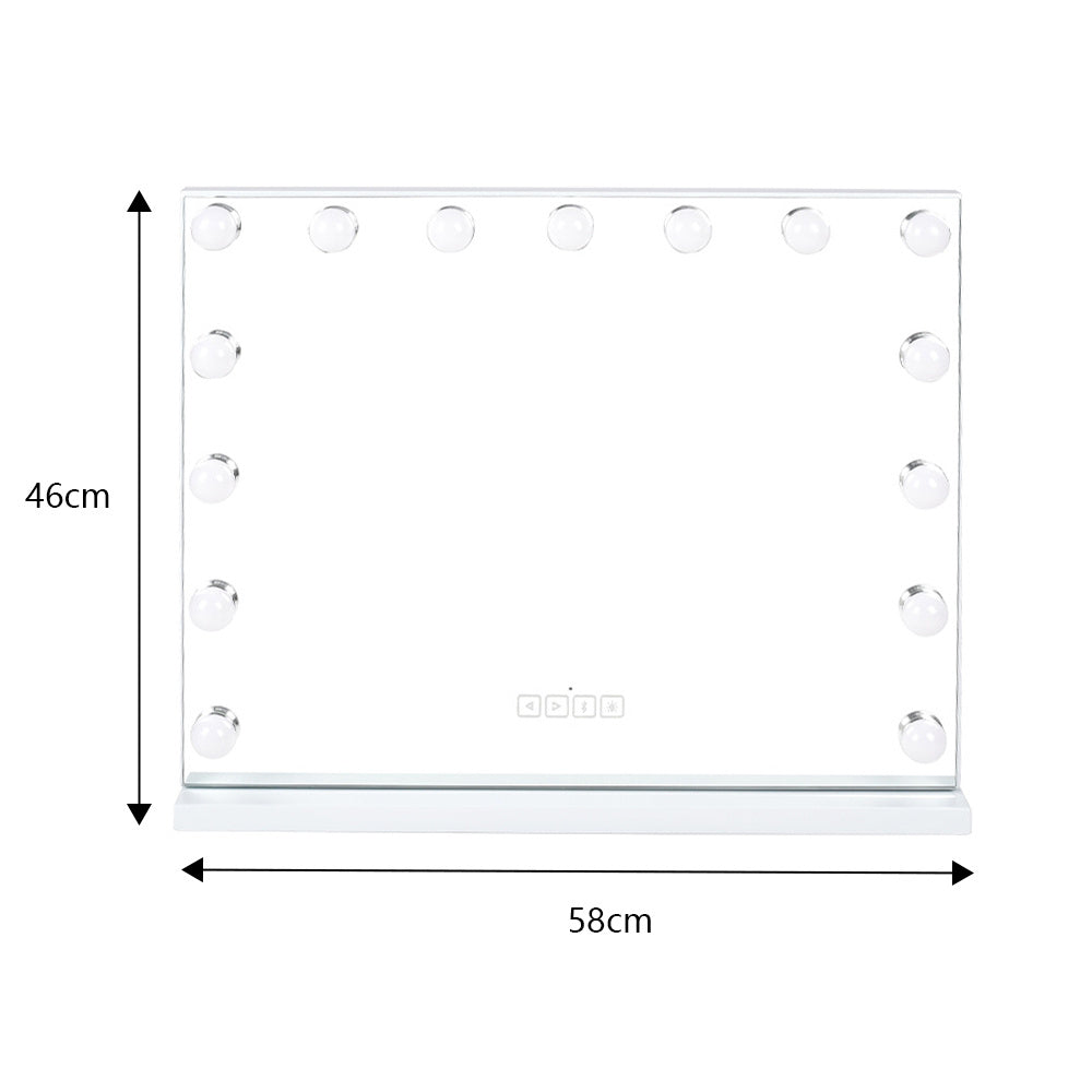 Hollywood LED Vanity Mirror with Bluetooth White