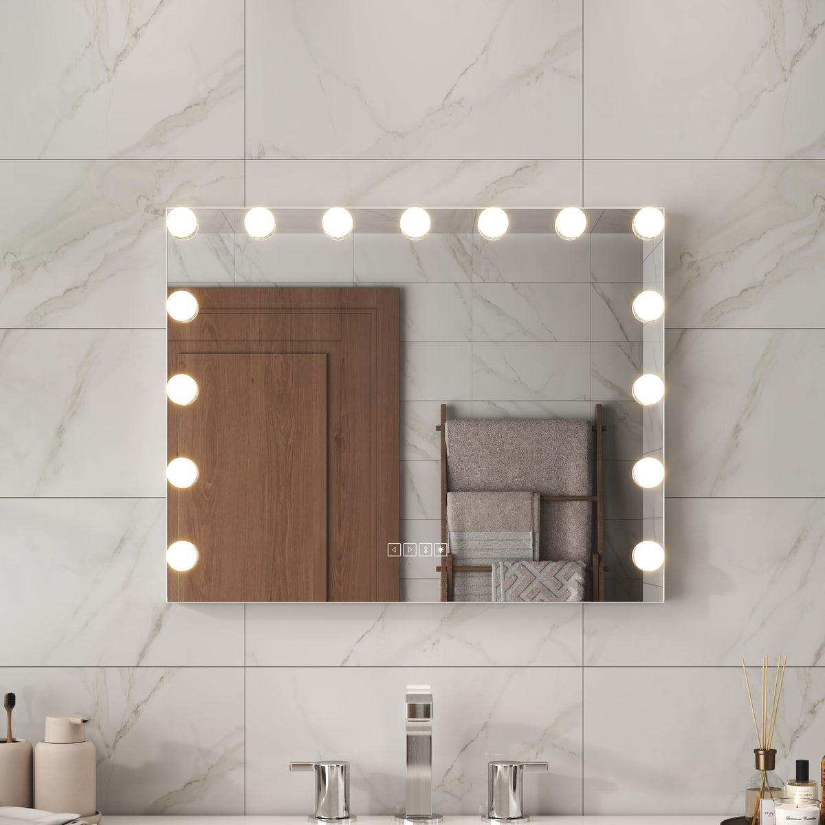 Hollywood LED Vanity Mirror with Bluetooth White