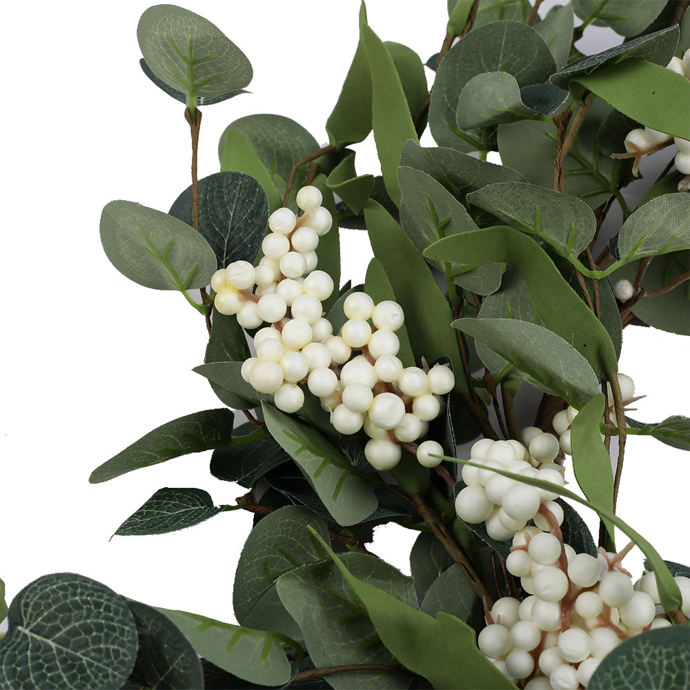 55CM Artificial Topiary Wreath Eucalyptus Leaf Door Hanging