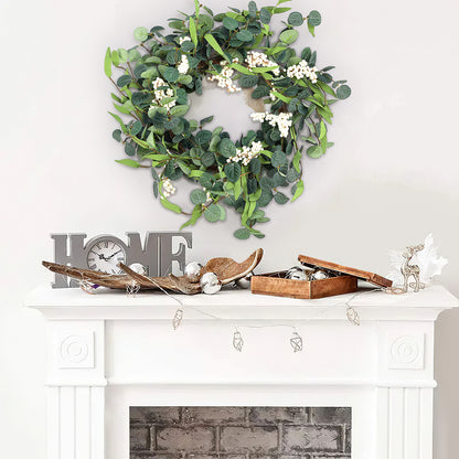55CM Artificial Topiary Wreath Eucalyptus Leaf Door Hanging
