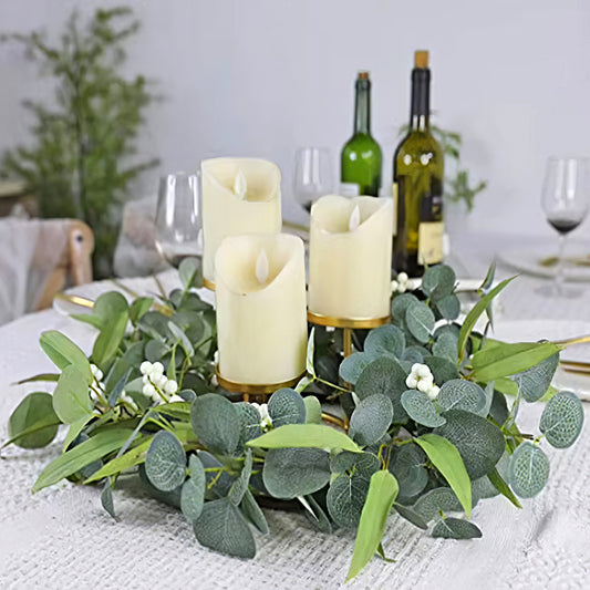 55CM Artificial Topiary Wreath Eucalyptus Leaf Door Hanging