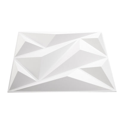 12 Pack Decorative 3D Wall Panels White Diamond Design PVC