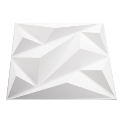12 Pack Decorative 3D Wall Panels White Diamond Design PVC