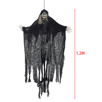 Halloween Hanging Skeleton Ghost with Sensor