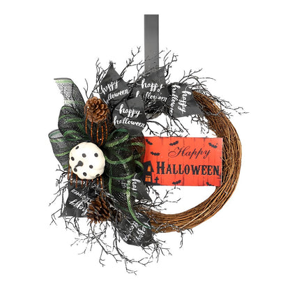 Halloween Wreath with Bows