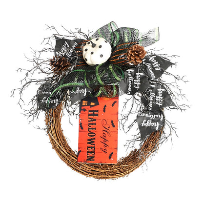 Halloween Wreath with Bows