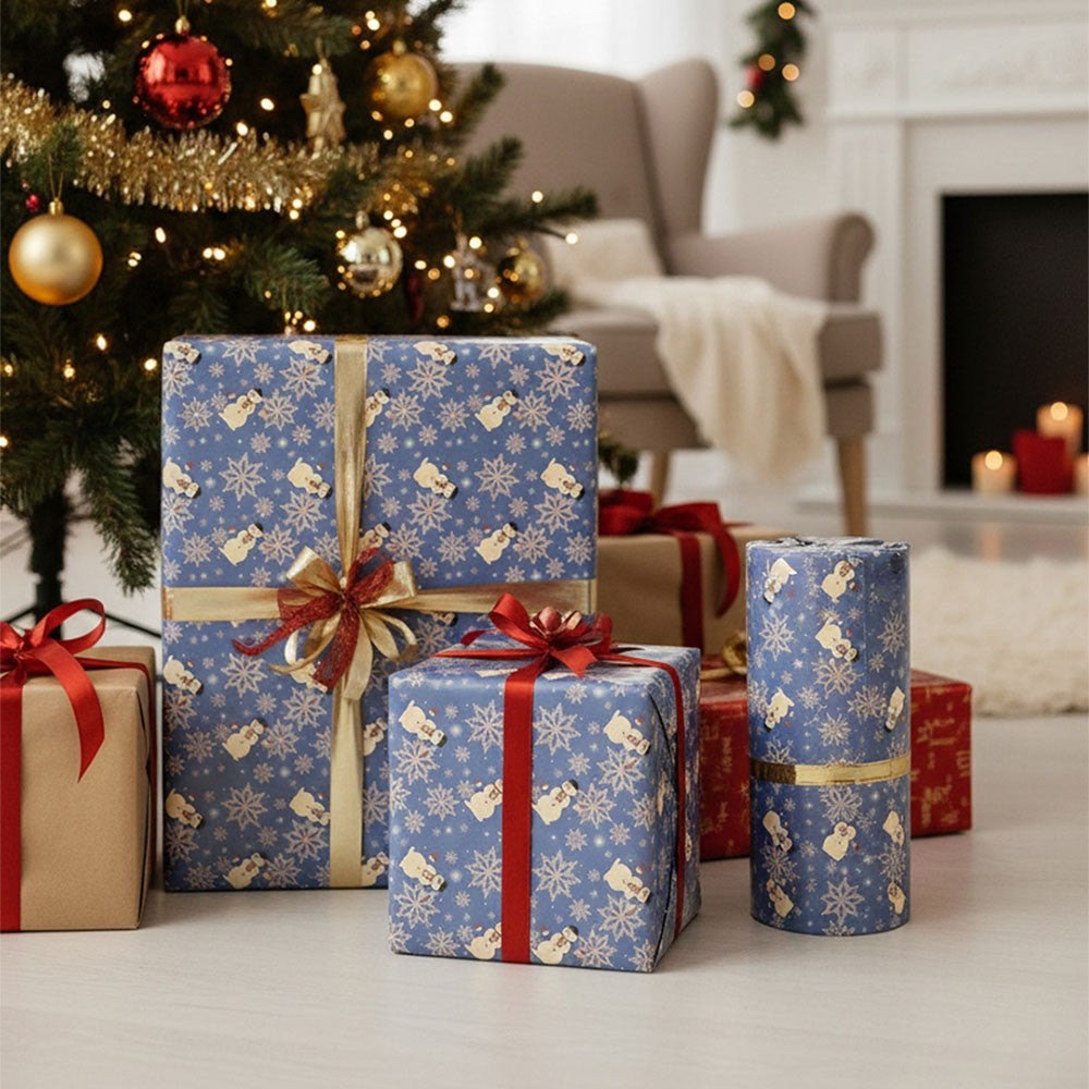 10pcs Christmas Rustic Kraft Wrapping Paper Sheets