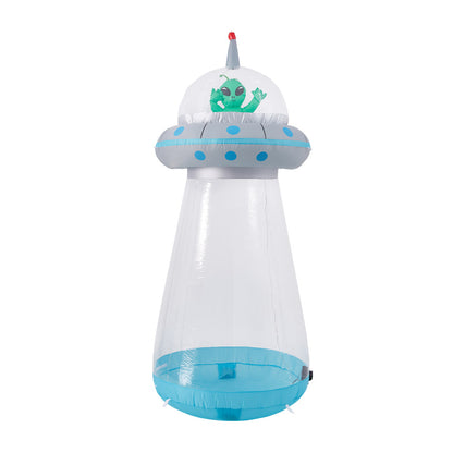 6ft Inflatable Halloween Enterable Giant UFO Decoration with Build-In LED