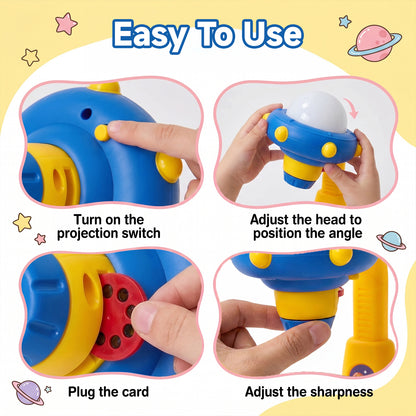 32 Patterns UFO-Themed Desktop Drawing Projector Kit for Kids