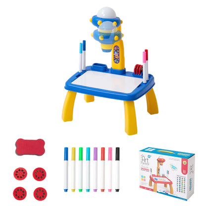 32 Patterns UFO-Themed Drawing Projector Table Set for Kids