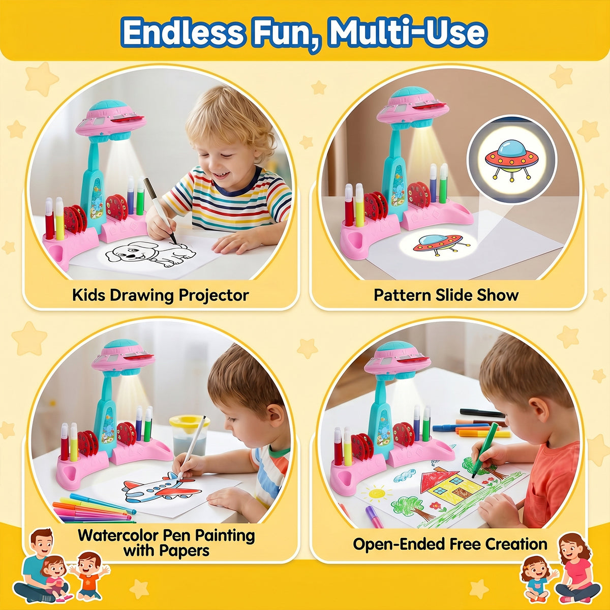 UFO-Themed Drawing Projector for Kids