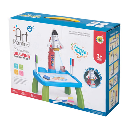 32 Patterns Rocket-Themed Drawing Projector Table Set for Kids