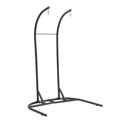 Outdoor Hanging 2-Seater Swing Chair Egg Chair with U-Shaped Stand