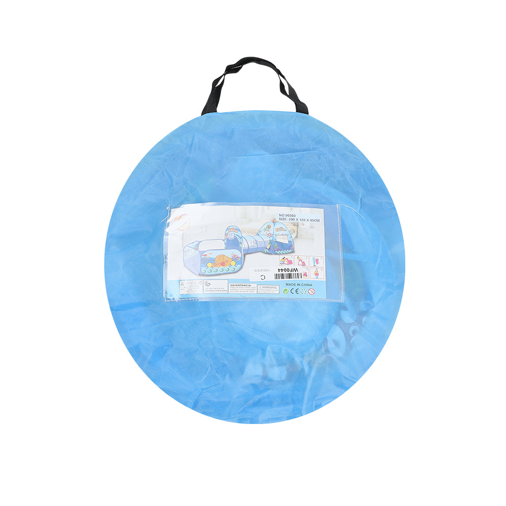 3-in-1 Kids Pop Up Play Tent Set Toddlers Tunnel Playhouse
