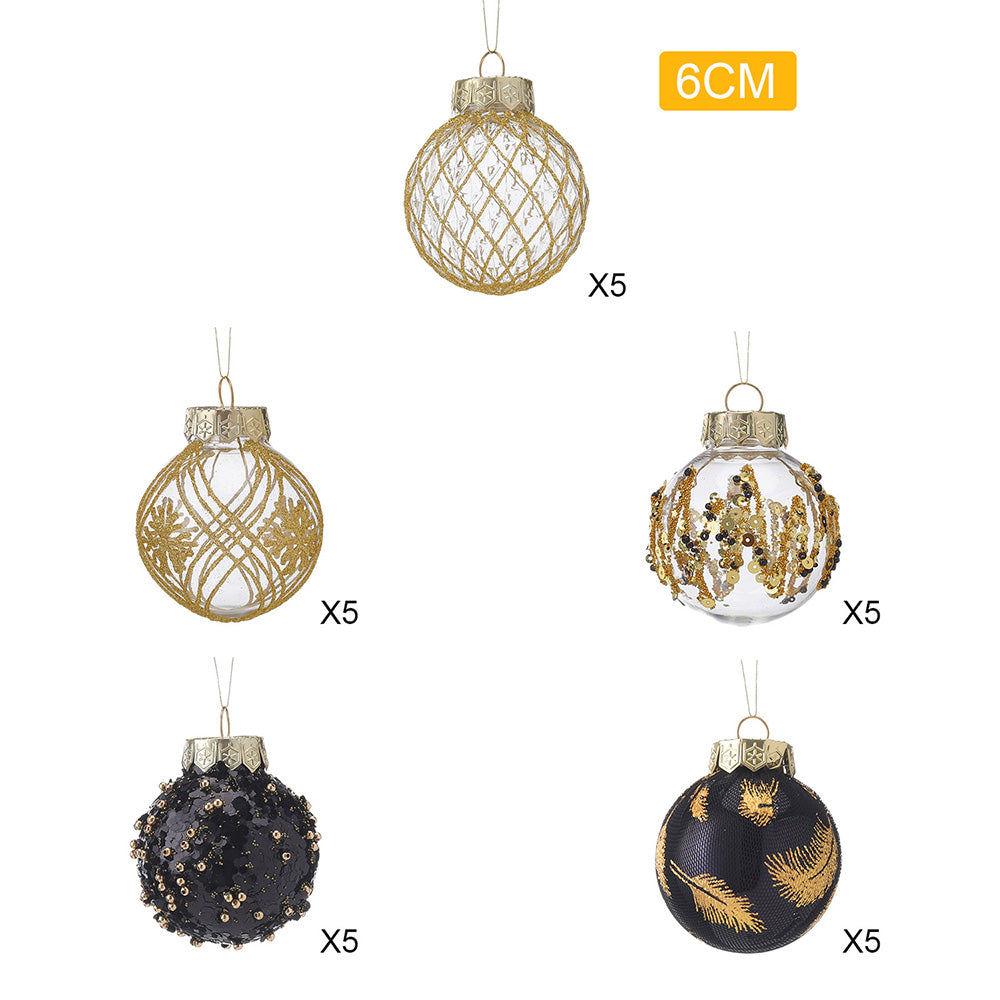 25Pcs Christmas Ball Ornament Set