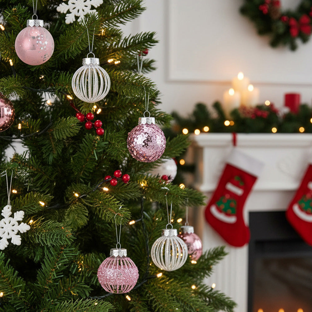 25Pcs Christmas Ball Ornament Set