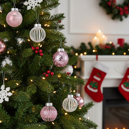 25Pcs Christmas Ball Ornament Set