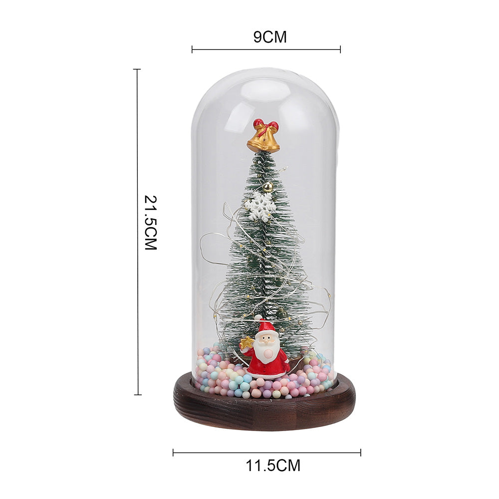 LED Glass Dome Christmas Tree Tabletop Decoration