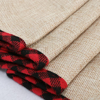 Burlap Merry Christmas Tree Skirt Collar