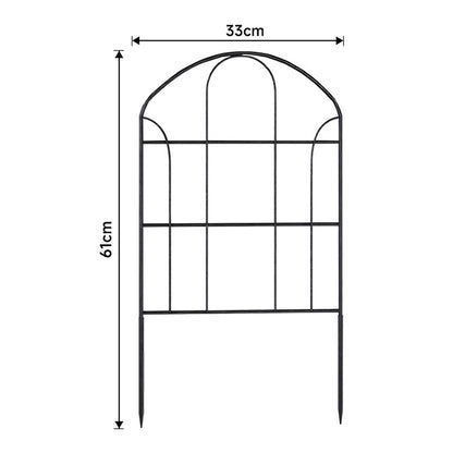 10Pcs Arched Top Iron Garden Fence