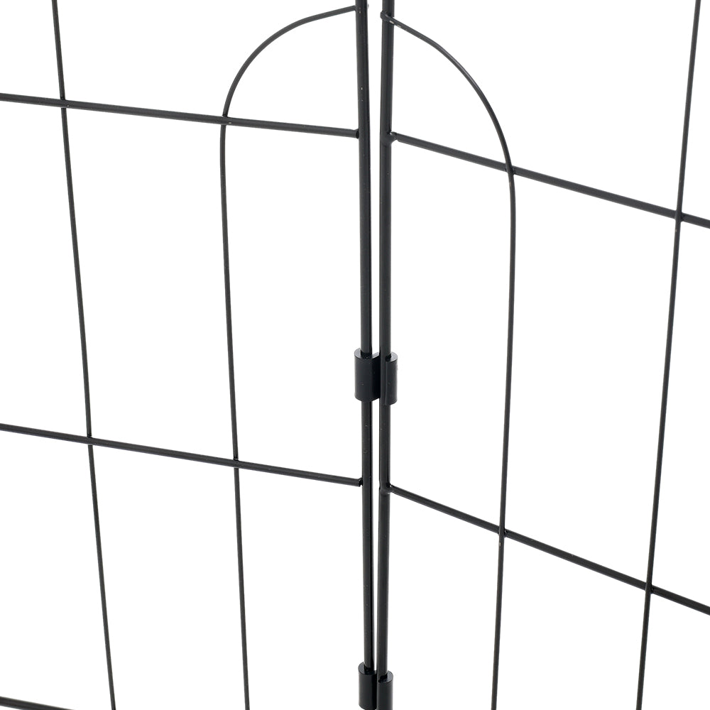 10Pcs Arched Top Iron Garden Fence
