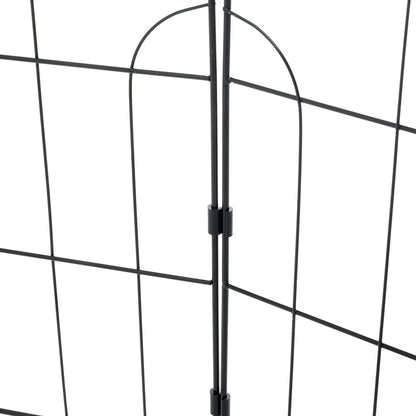 10Pcs Arched Top Iron Garden Fence
